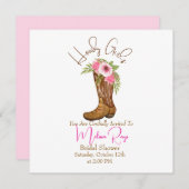 Eine Cowgirl Boots Bridal Dusche Einladung (Vorne/Hinten)