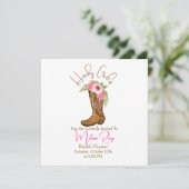 Eine Cowgirl Boots Bridal Dusche Einladung (Stehend Vorderseite)
