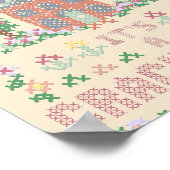 Eine Crack-Zuhause - Kreuzstickerei Poster (Ecke)