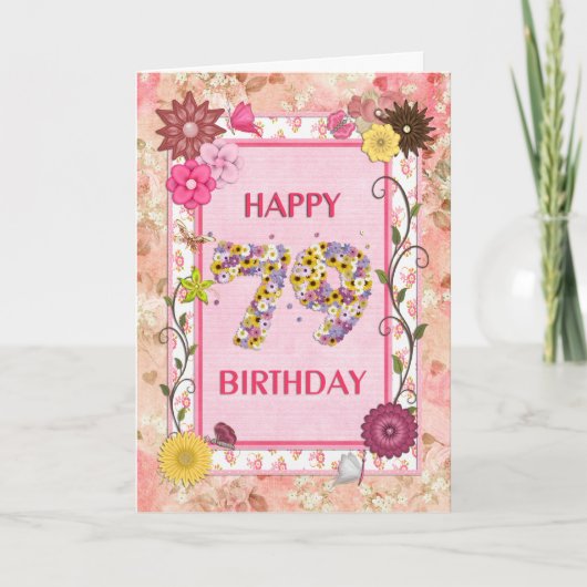 Eine craftlook 79. Geburtstagskarte Karte (Vorderseite)