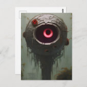 Eine Creepy Eyeball Pflanze Postkarte (Vorne/Hinten)