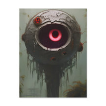 Eine Creepy Eyeball Pflanze Postkarte