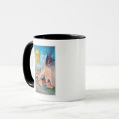 Eine Crow Indian Tepee, Maizena Product Ad Tasse (Vorderseite Links)