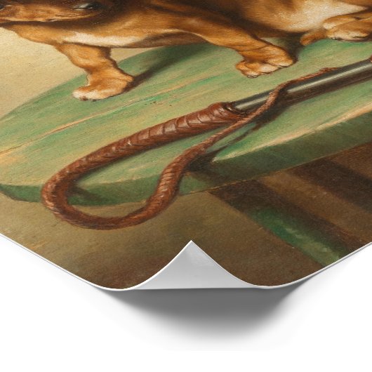 Eine Dackel Welpe | Carl Reichert Poster (Ecke)
