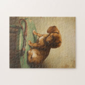 Eine Dackel Welpe | Carl Reichert Puzzle (Horizontal)