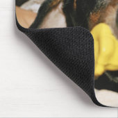 Eine Dackel wird gebadet. Mousepad (Ecke)