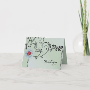 „Eine Daisy 4 You 4x5.6“ leere, gefaltete Dankesch Dankeskarte