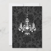 Eine Damast-viktorianische Hochzeits-Einladung 2 Einladung (Rückseite)