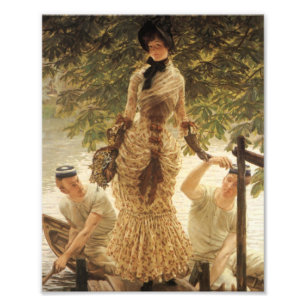 Eine Dame auf der Themse Fotodruck