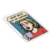 Eine Dame braucht ihren Kaffee, um Hilfe aus dem K Magnet (Rechte Seite)