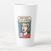 Eine Dame braucht ihren Kaffee, um Hilfe aus dem K Milchtasse (Vorderseite)