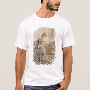 Eine Dame Copying an einem zeichnenden Tisch, T-Shirt