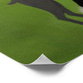 Eine Dame, die ihren Hund/Poster führt Poster (Ecke)