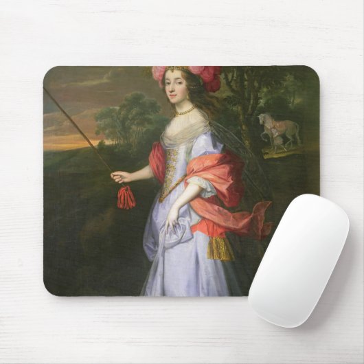 Eine Dame im Maskerade-Kostüm, c.1679 Mousepad (Mit Mouse)