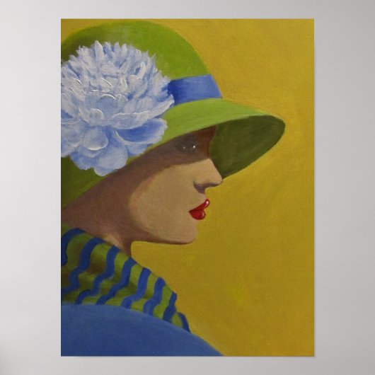 eine Dame im Profil Poster (Vorne)