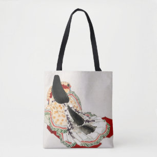 Eine Dame in einem Kimono von Kono Bairei Tasche