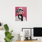 Eine Dame mit Art-Déco-Stil, Plakat (Heimbüro)