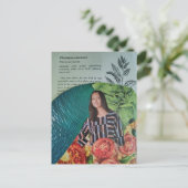 Eine Dame mit Pizza und Sommer-Spaß-Collage Postkarte (Stehend Vorderseite)