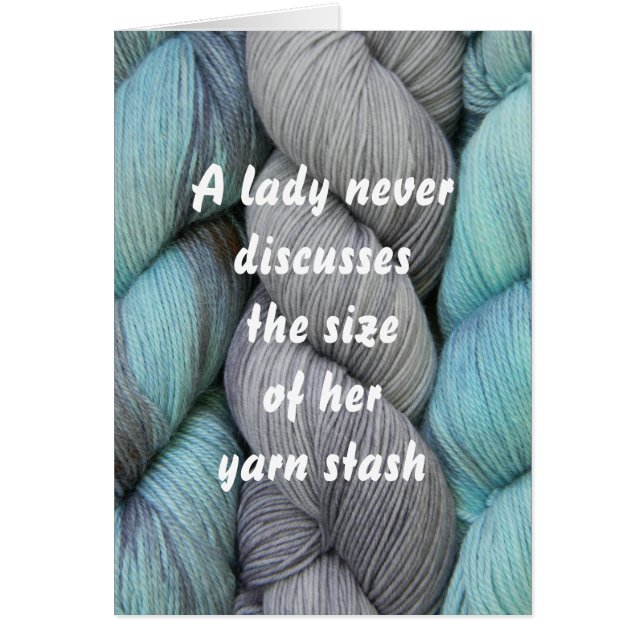 Eine Dame nie... Garnstash, Strickkarte (Vorne)