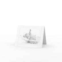 "Eine Dame und ihr Hippo"-Karte