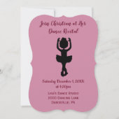 Eine Dance-Erwägung Einladung (Vorderseite)