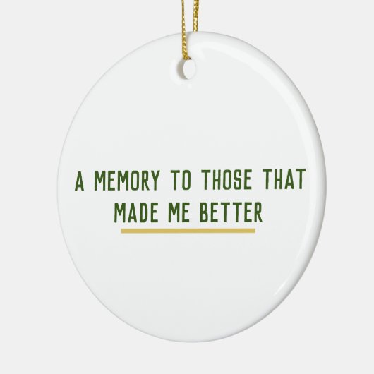 Eine dankbare Erinnerung Keramik Ornament (Links)