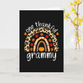Eine dankbare Grammy Regenbogen Leopard Herbst Süß Karte (Gelbe Blume)