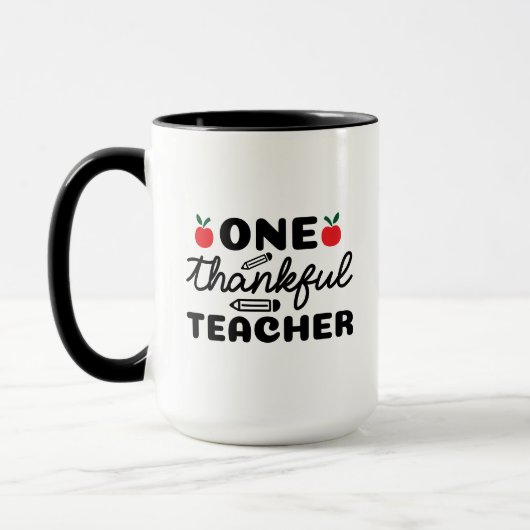 Eine dankbare Lehrer-Wortkunst Tasse (Links)