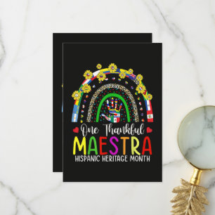 Eine dankbare Maestra-Lehrerin Hispanic Heritage M Dankeskarte
