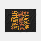 Eine dankbare Mama Herbst Mutter Blätter Erntedank Fleecedecke (Vorderseite (Horizontal))