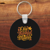 Eine dankbare Mama Herbst Mutter Blätter Erntedank Schlüsselanhänger (Vorderseite)