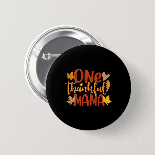 Eine dankbare Mama Herbstmütter Erntedank Button (Vorne & Hinten)
