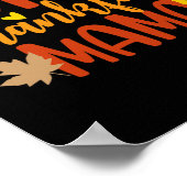 Eine dankbare Mama Herbstmütter Erntedank Poster (Ecke)