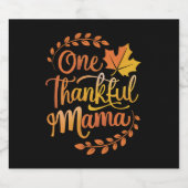 Eine dankbare Mama Niedlicher Herbst Erntedank Her Bierflaschenetikett (Einzelnes Label)