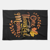Eine dankbare Mama Niedlicher Herbst Erntedank Her Geschirrtuch (Horizontal)