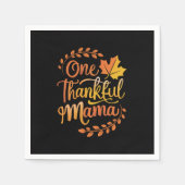 Eine dankbare Mama Niedlicher Herbst Erntedank Her Serviette (Vorderseite)