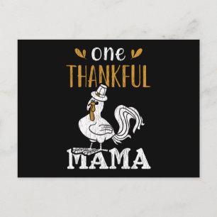 Eine dankbare Mama Truthahn Erntedankfest Oma Groß Postkarte