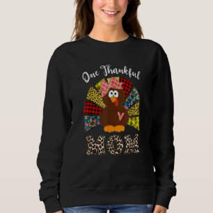 Eine dankbare Mama Türkei Leopart Danksagungen 2 Sweatshirt