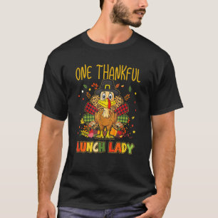 Eine dankbare Mittagessen-Dame Truthahn Herbst Tha T-Shirt