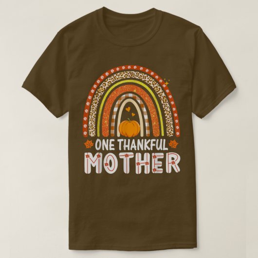 Eine dankbare Mutter Regenbogen Leopard Herbst Her T-Shirt (Design vorne)
