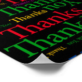 Eine dankbare Nachricht, um Ihnen so viel zu danke Poster (Ecke)