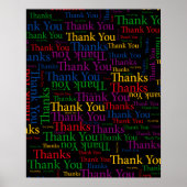 Eine dankbare Nachricht, um Ihnen so viel zu danke Poster (Vorne)