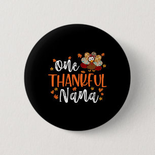 Eine dankbare Nana-Erntedank-Familie passt auf Tur Button