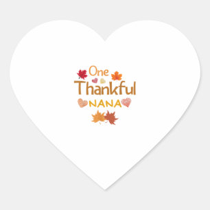 eine dankbare Nana-Erntedank-Tagesfamilie Herz-Aufkleber
