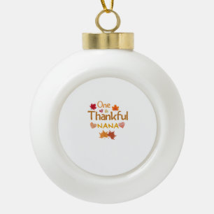 eine dankbare Nana-Erntedank-Tagesfamilie Keramik Kugel-Ornament