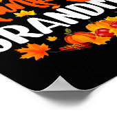 Eine dankbare Oma Lustiger Herbst Thanksgiving Poster (Ecke)