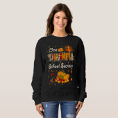 Eine dankbare Schulsekretärin Herbst Dankfest Sweatshirt (Vorne ganz)