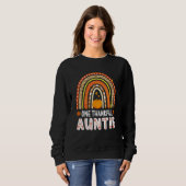 Eine dankbare Tante Regenbogen Leopard Herbst Herb Sweatshirt (Vorne ganz)