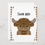 Eine Dankeschön-Mookarte |Dankeschön-Karte| Highla Einladung (Vorne/Hinten)