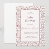 Eine Darling Ankunft Baby Dusche Einladung (Vorne/Hinten)